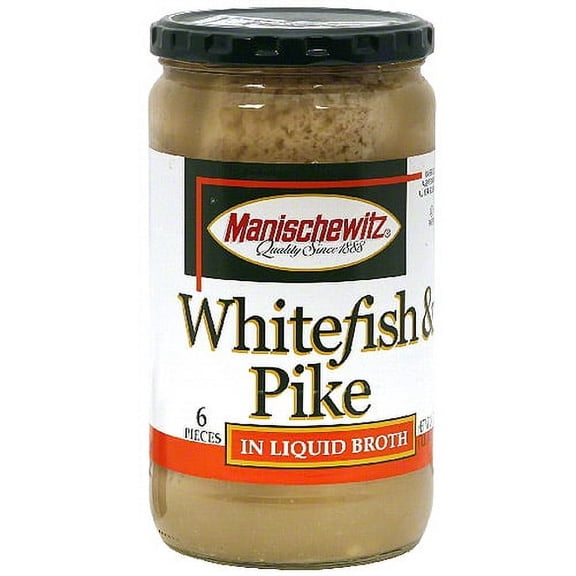 Manischewitz Whitefish & Pike In Liquid Broth, 24 oz (Pack of 6)