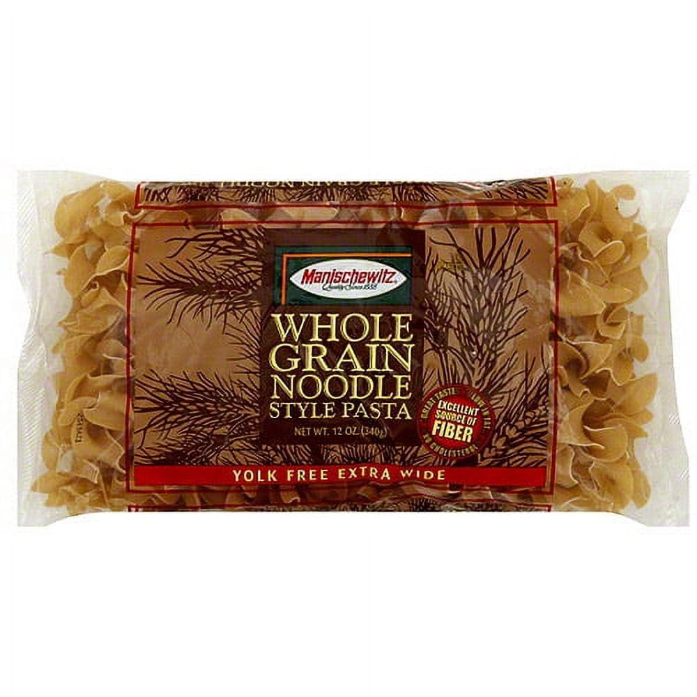 Manischewitz Whole Grain Wide Style Noodles, 12 oz (Pack of 12
