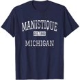 thumbnail image 1 of Manistique Michigan Mi Vintage T-Shirt Unisex S-5XL Hot Trending Shirt, Vintage Birthday Gift, 1 of 3