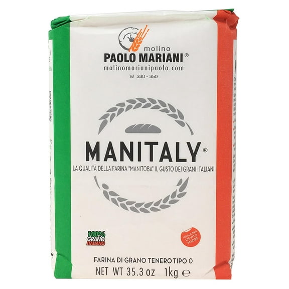 Manitaly Manitoba Type ?0? Flour Made with 100% Italian Wheat 2.2 Lbs (1 kg)