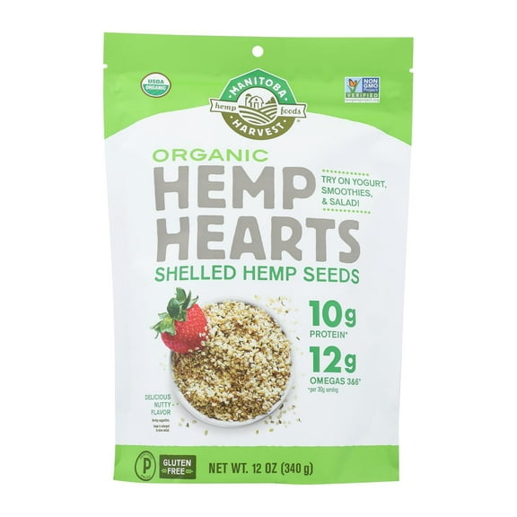Manitoba Harvest Certified Organic Hemp Hearts Shelled Hemp Seed - 12 oz