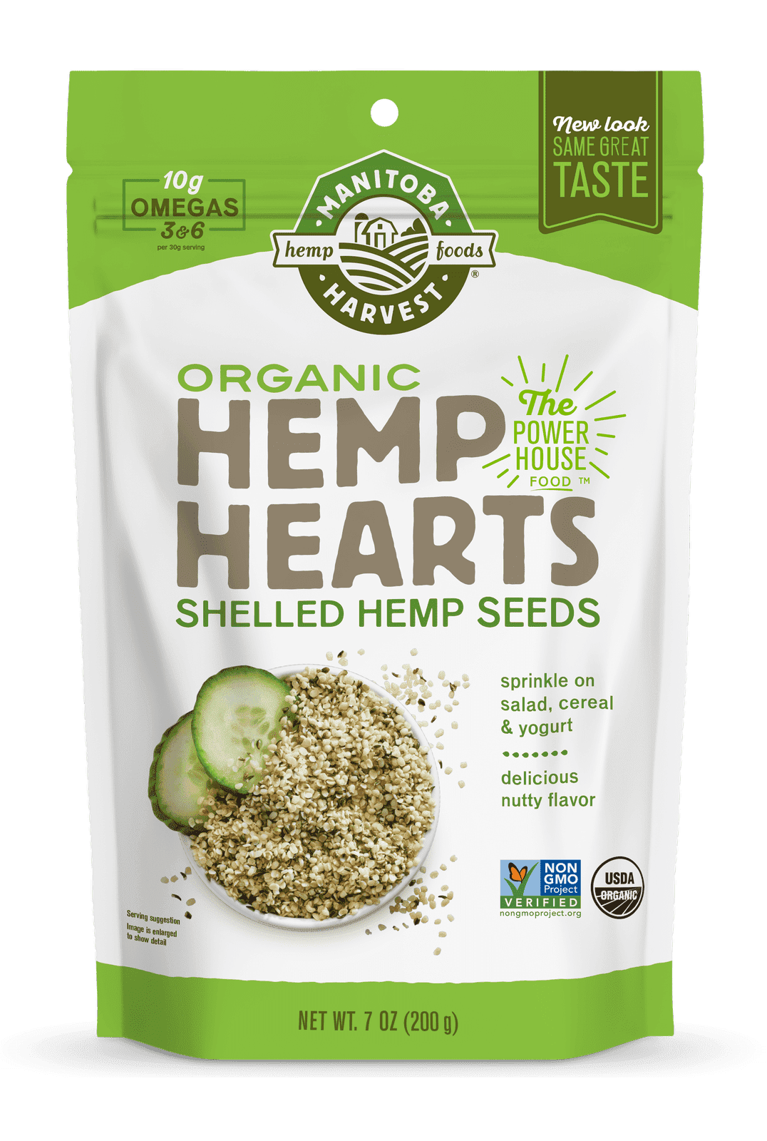Manitoba Harvest Organic Hemp Heart 7 oz, Shelled Hemp Seeds, Protein, Omega 3&6