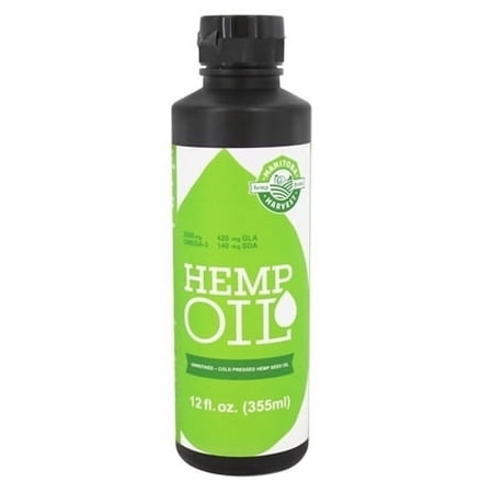 Manitoba Harvest Unrefined Cold Pressed Hemp Oil, 12 Oz