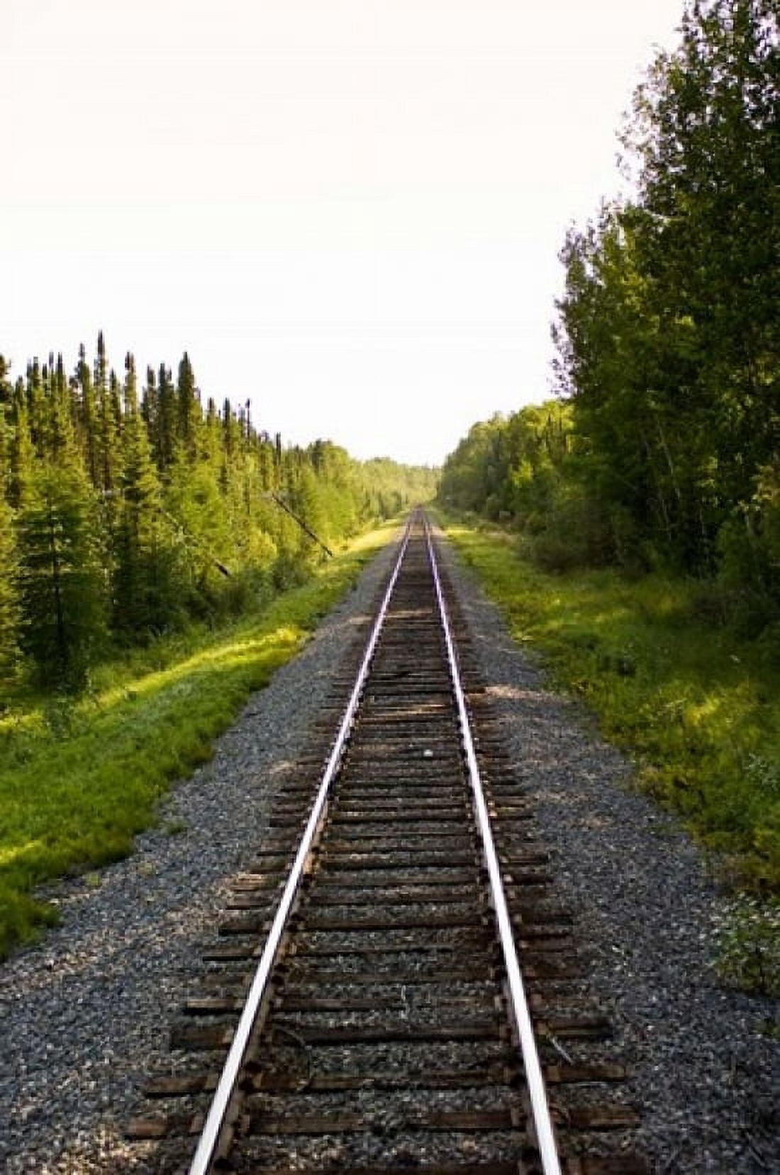 Manitoba Train Tracks Canvas Art - Michael DeFreitas DanitaDelimont (24 x 36)