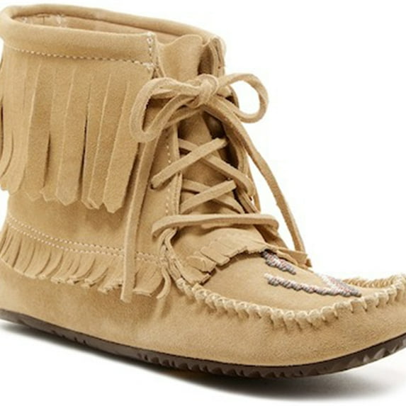 Manitobah Womens Harvester Suede Moccasin