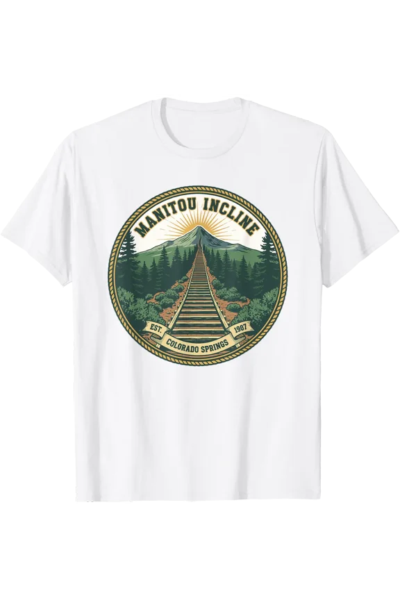 Manitou Incline Summit Club, Hiking Manitou Incline T-Shirt Size S-5XL
