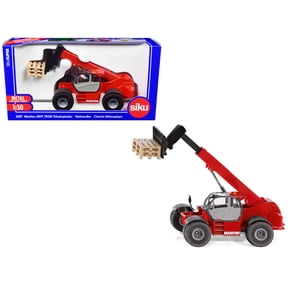 Manitou MHT10230 Telehandler Red with Pallets 1/50 Diecast Models by Siku
