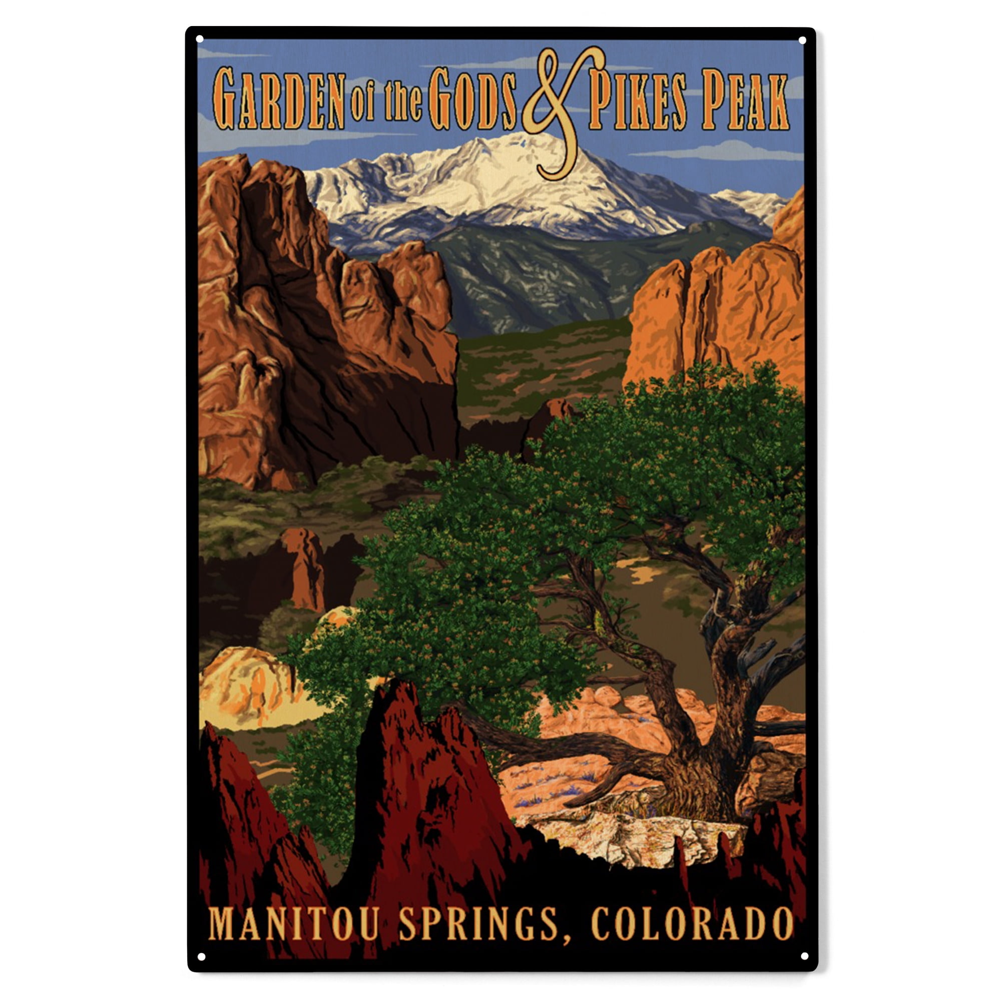 Manitou Sign Manitou Springs, Colorado, Garden of the Gods Birch Wood Wall Sign ...