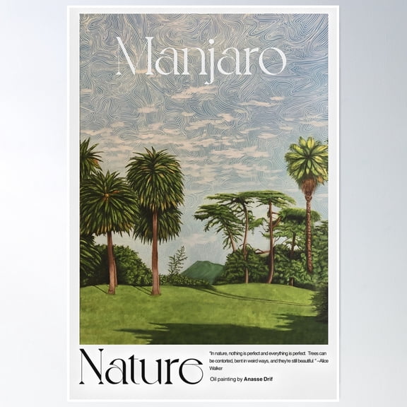 Manjaro Poster Wall Art, Modern Wall Decor, 12x18 UNFRAMED