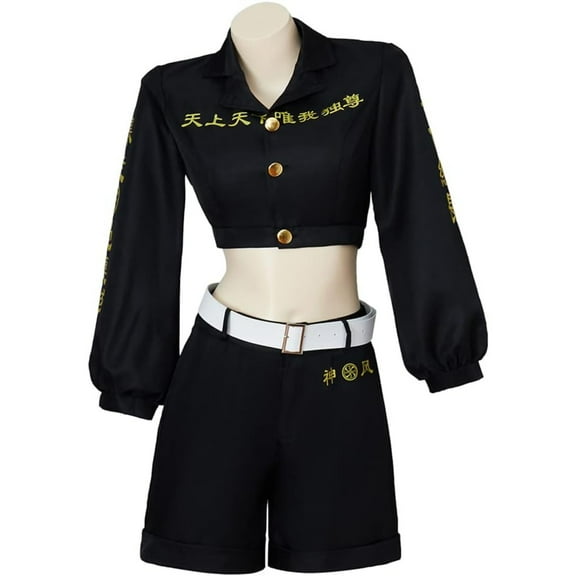 Manjiro Sano Costume Women's Top and Short Pants Suit Mikey Uniform Outfit