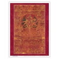 thumbnail image 1 of Manjushri Namasangiti - Four-Armed Bodhisattva - Buddhist Tantric Deity - Vintage Tibetan Thangka Buddhist Painting - Tibet, 19th Century - Master Art Print (Unframed) 9in x 12in, 1 of 4