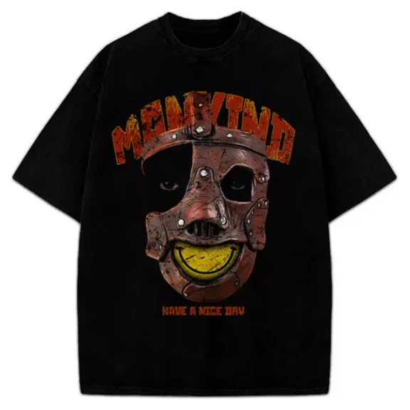 Mankind Mick Foley Wrestling Legend Graphic Men Black T-Shirt ,Black Color,Size M