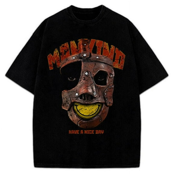 Mankind Mick Foley Wrestling Legend Graphic Men Black T-Shirt