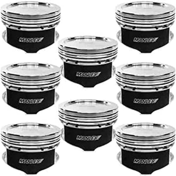 Manley Chevrolet 5.3L 3.790 Bore 10cc Platinum Series Dish Piston Set - 561310CE-8