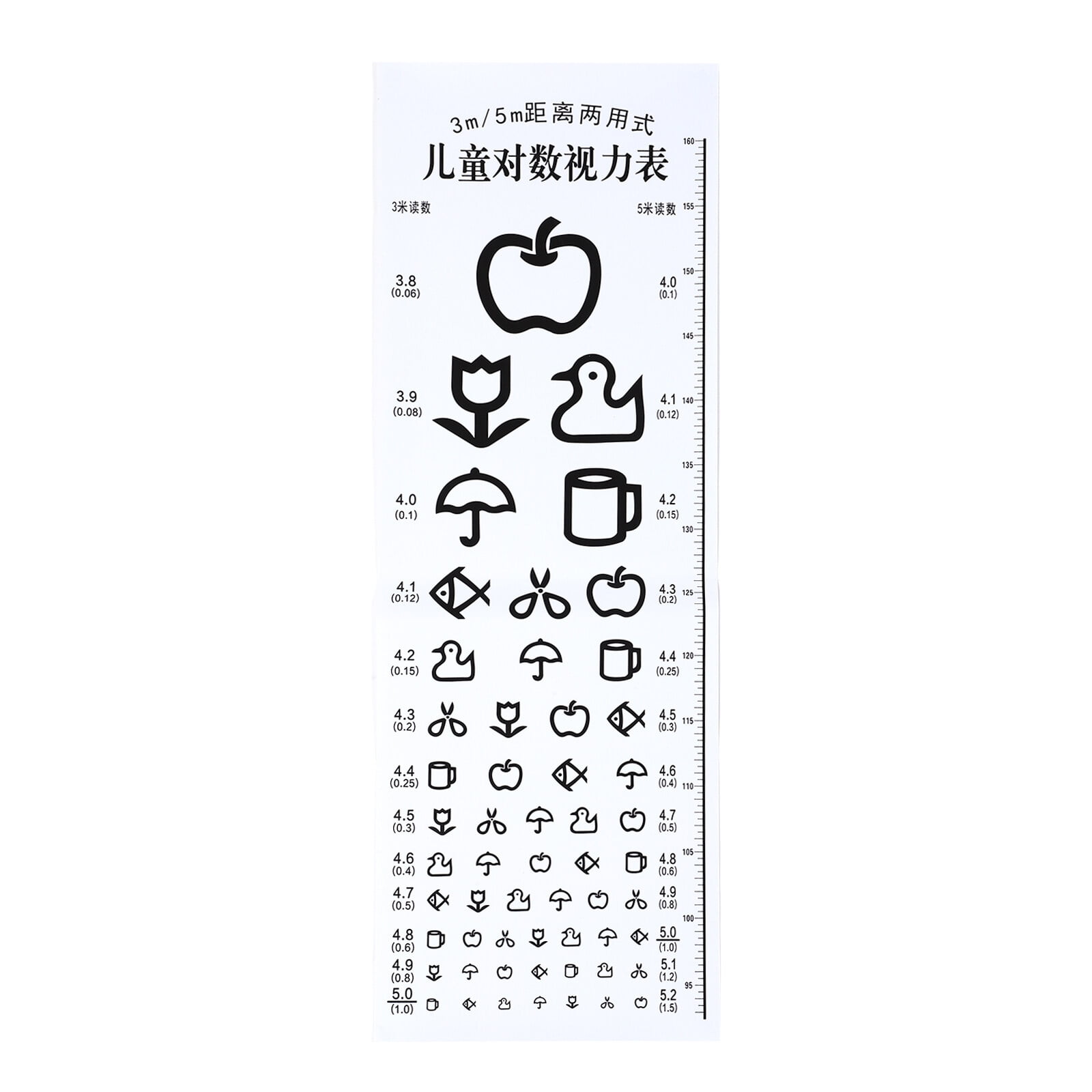 Manlingda Wall Eye Chart for Kids School Home Snellen Hanging Standard
