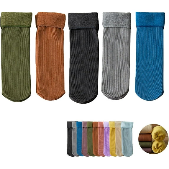 Manlira Socks for Women, Fleececozy - Ultra-Soft Velvet Slim Thermal Socks, Fleececozy Socks Winter Warm Snow Socks