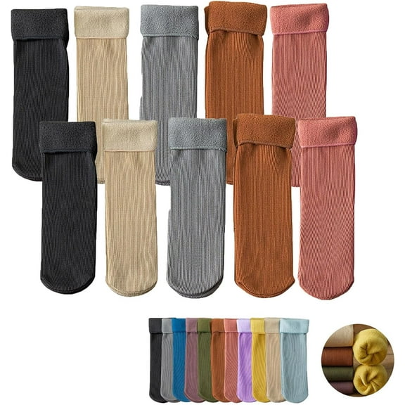 Manlira Socks for Women, Fleececozy - Ultra-Soft Velvet Slim Thermal Socks, Fleececozy Socks Winter Warm Snow Socks