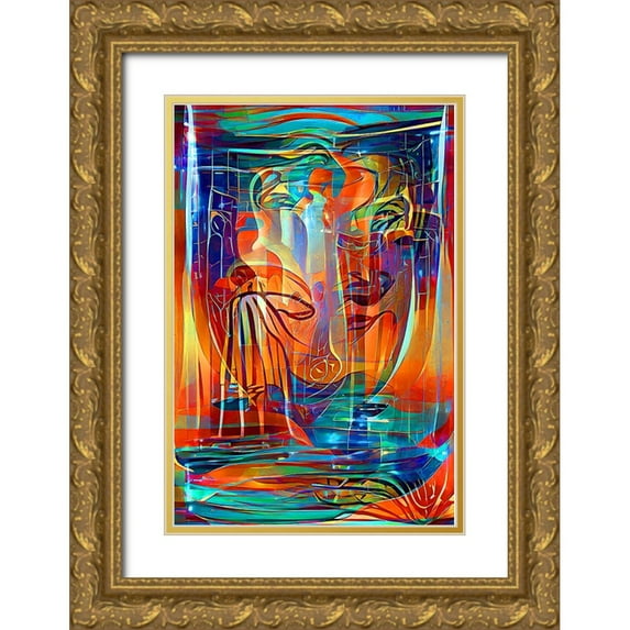 Manlove, David 13x18 Gold Ornate Wood Framed with Double Matting Museum Art Print Titled - Holy Grail 3