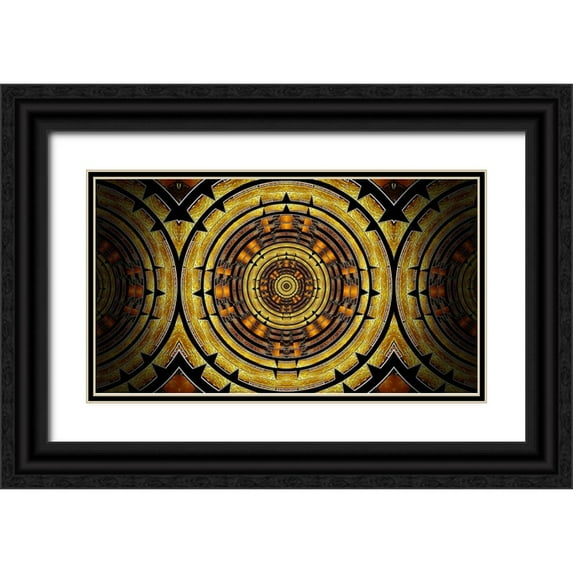 Manlove, David 14x10 Black Ornate Wood Framed with Double Matting Museum Art Print Titled - Aztec Gold-side