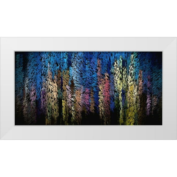 Manlove, David 18x11 White Modern Wood Framed Museum Art Print Titled - City Brush 2