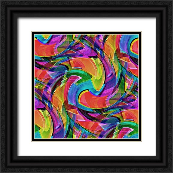 Manlove, David 20x20 Black Ornate Wood Framed with Double Matting Museum Art Print Titled - Graffiti Crazy