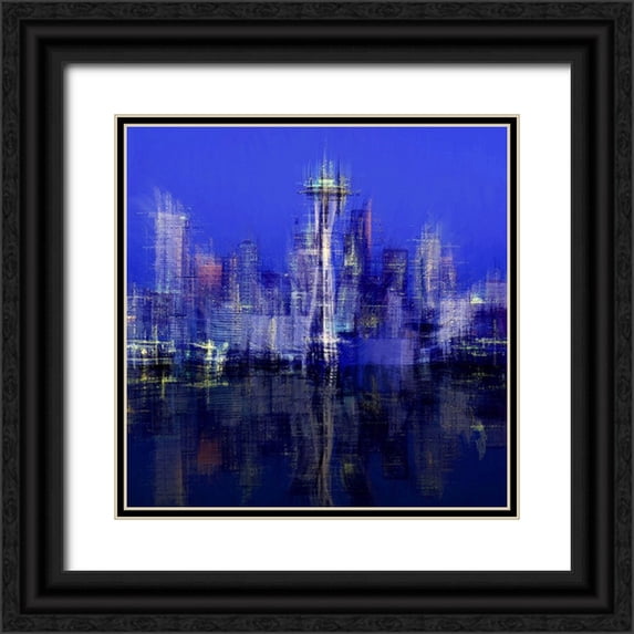 Manlove, David 20x20 Black Ornate Wood Framed with Double Matting Museum Art Print Titled - Seattle