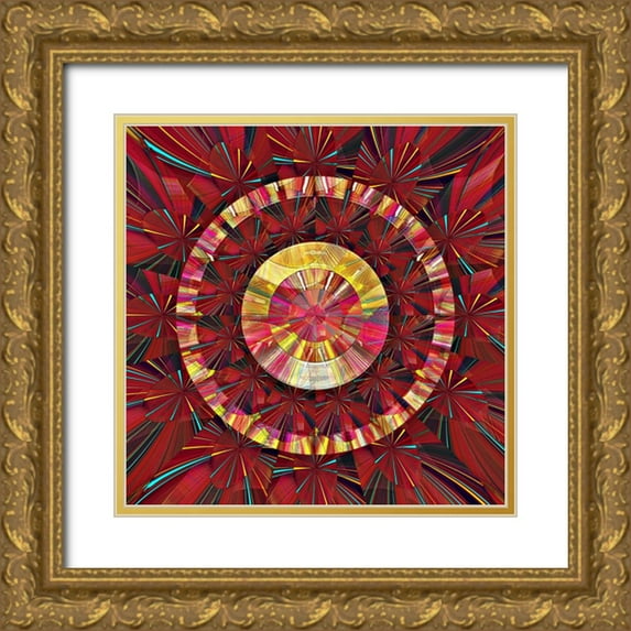 Manlove, David 26x26 Gold Ornate Wood Framed with Double Matting Museum Art Print Titled - Pearl Electric Half-Hour Clock 3
