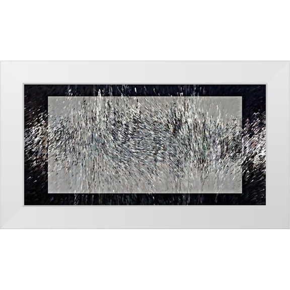 Manlove, David 32x18 White Modern Wood Framed Museum Art Print Titled - Droplets Splash R