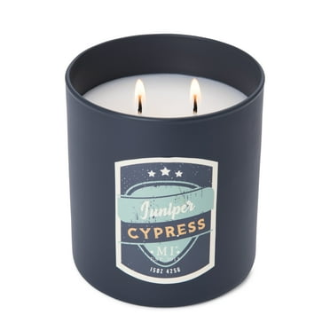 Manly Indulgence All American Juniper Cypress Jar Candle, 2 Wick, 15 oz, 60h Burn, Woody & Earthy