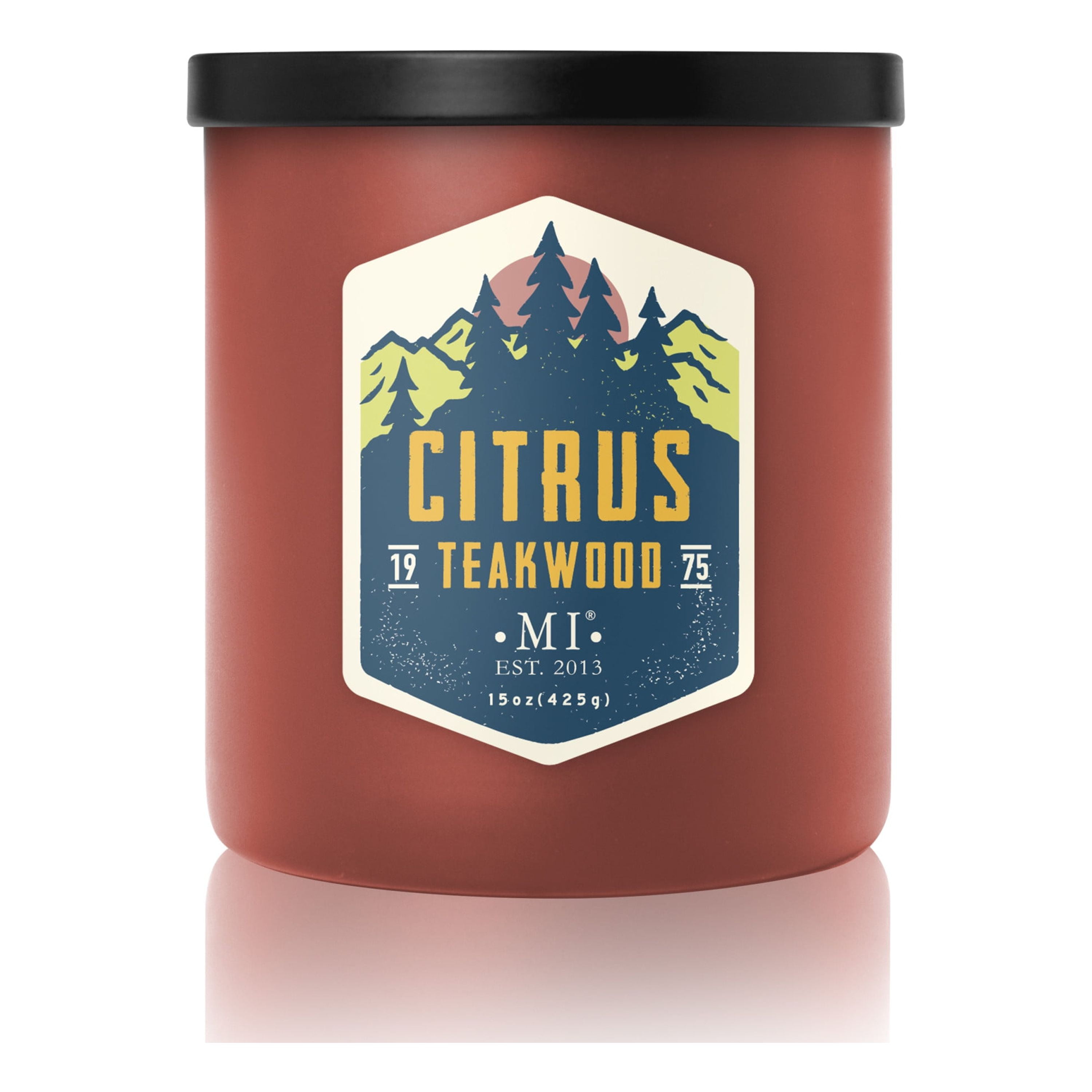 Manly Indulgence Citrus Teakwood Scented Jar Candle, Premium Scented Candles for Men with High