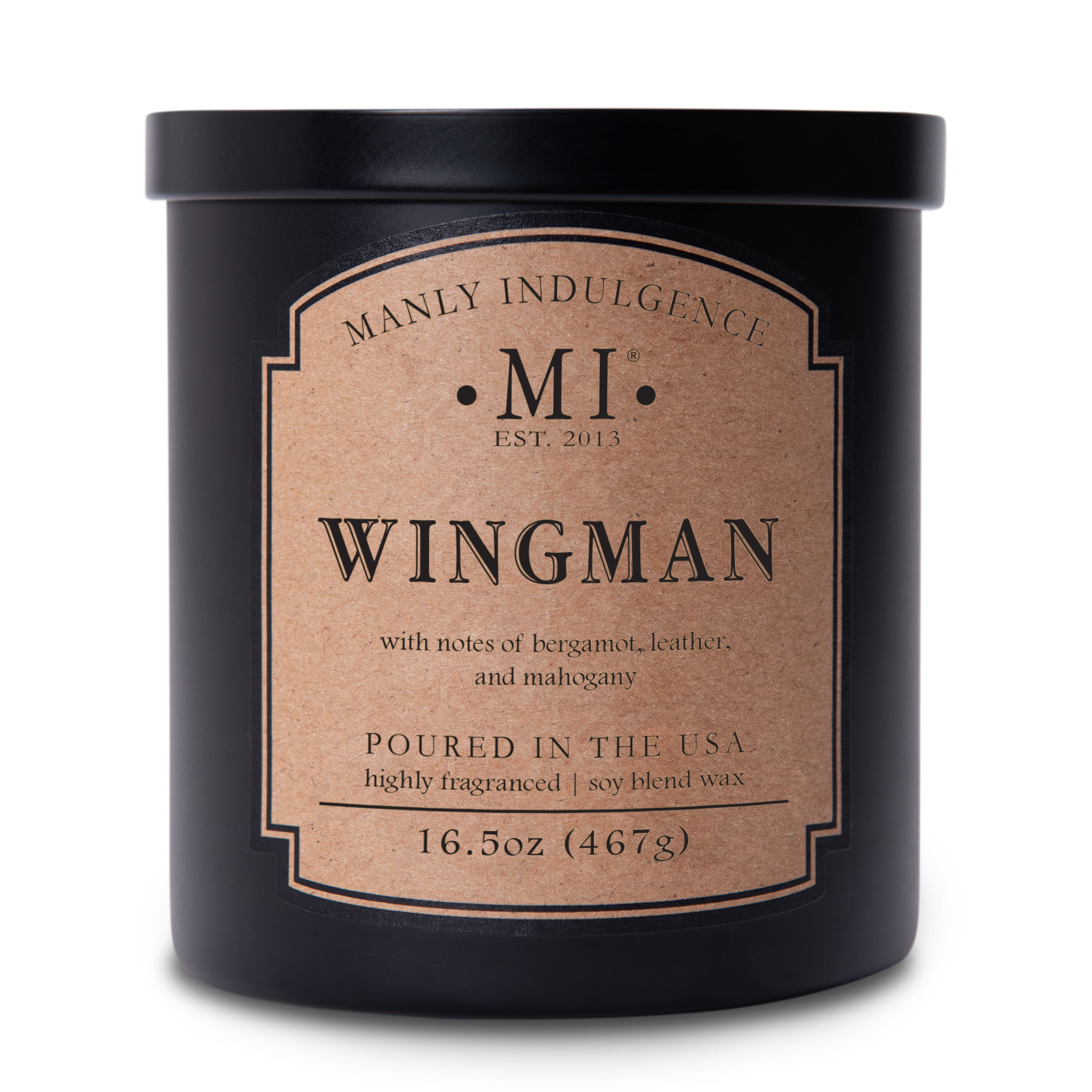 Manly Indulgence Black Soy Wax Jar Candle, 16.5oz