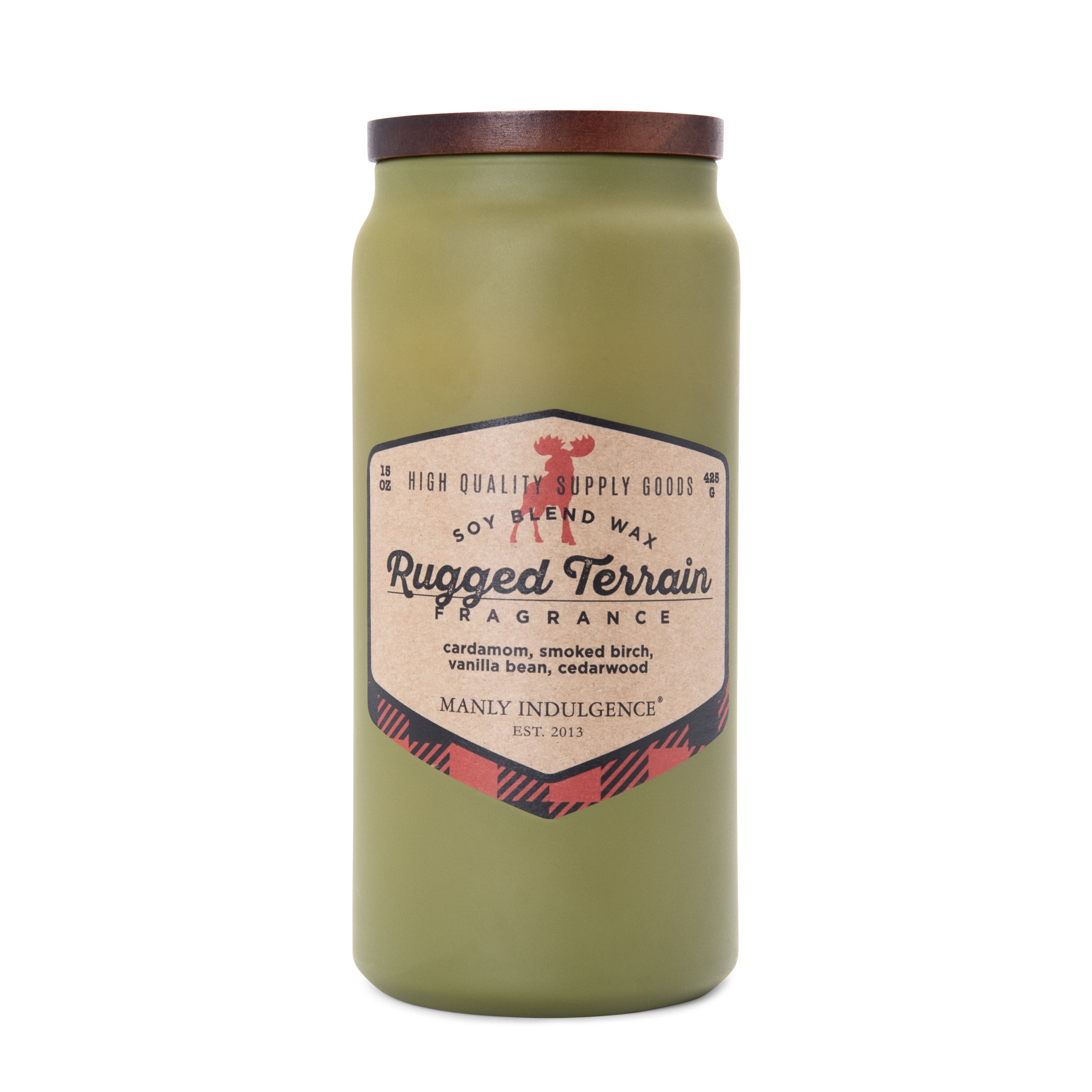 Manly Indulgence Rugged Terrain Scented Jar Candle, Premium Scented