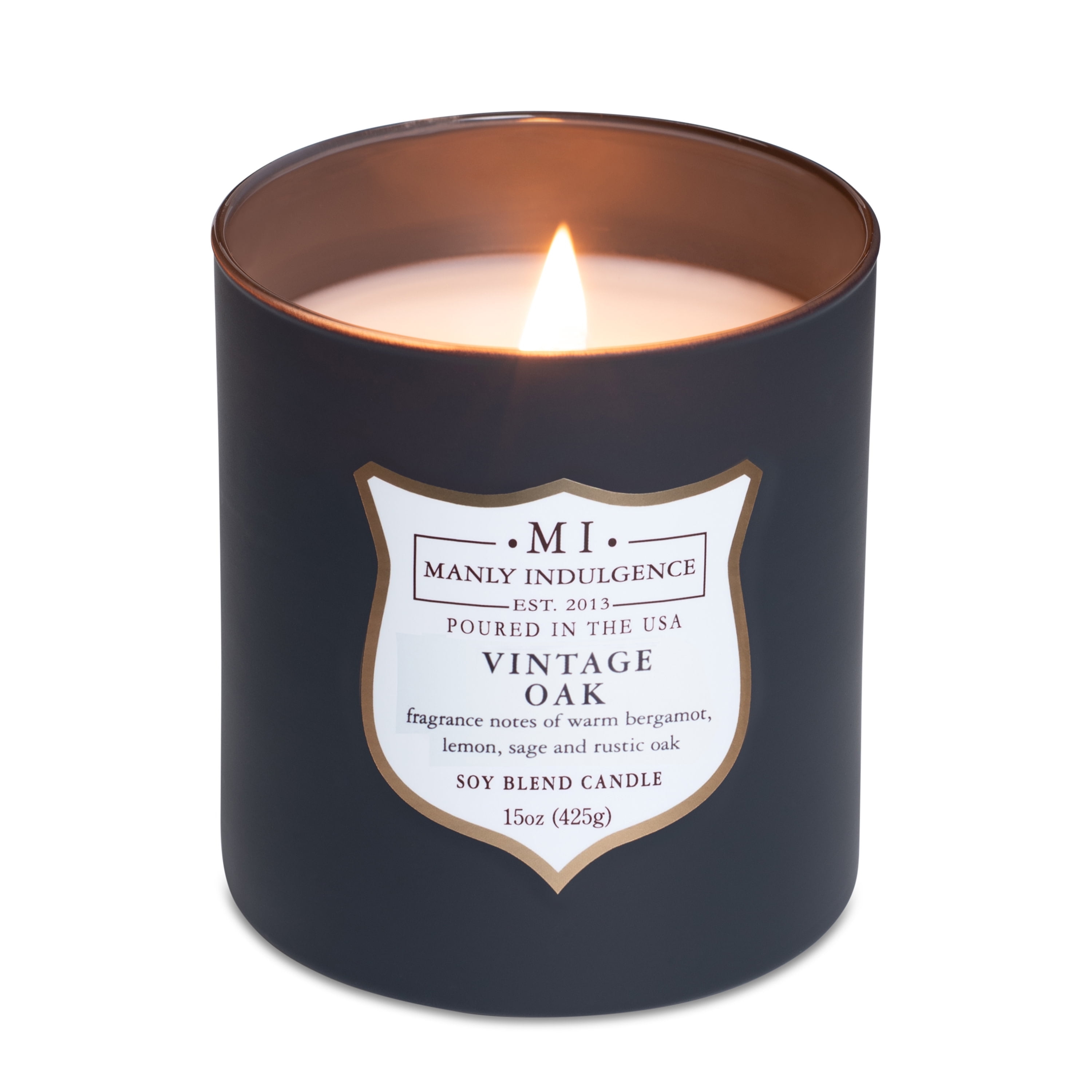 Vintage Oak Dark Grey 15 oz Soy Scented Jar Candle