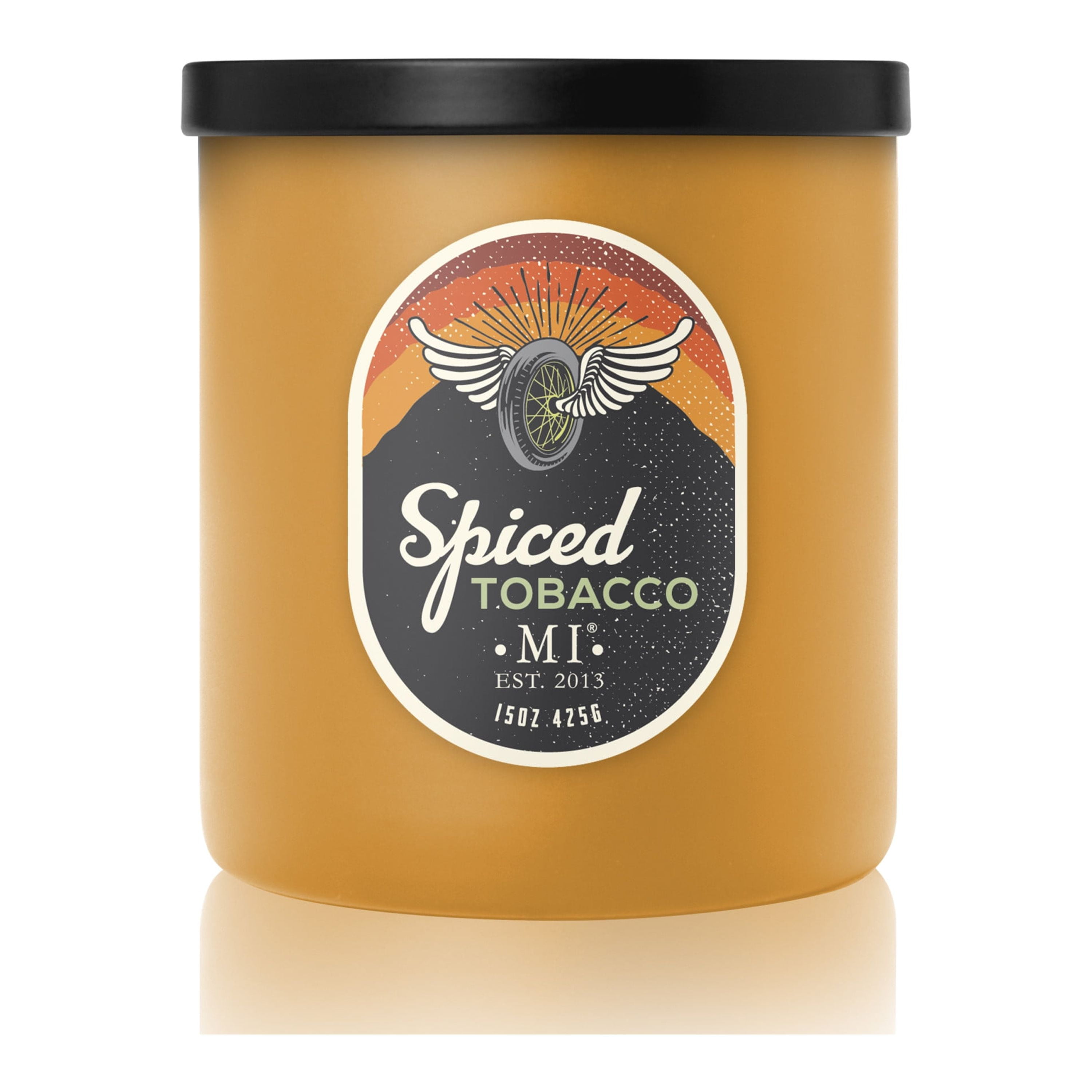 Manly Indulgence Spiced Tobacco Scented Jar Candle, Premium Scented