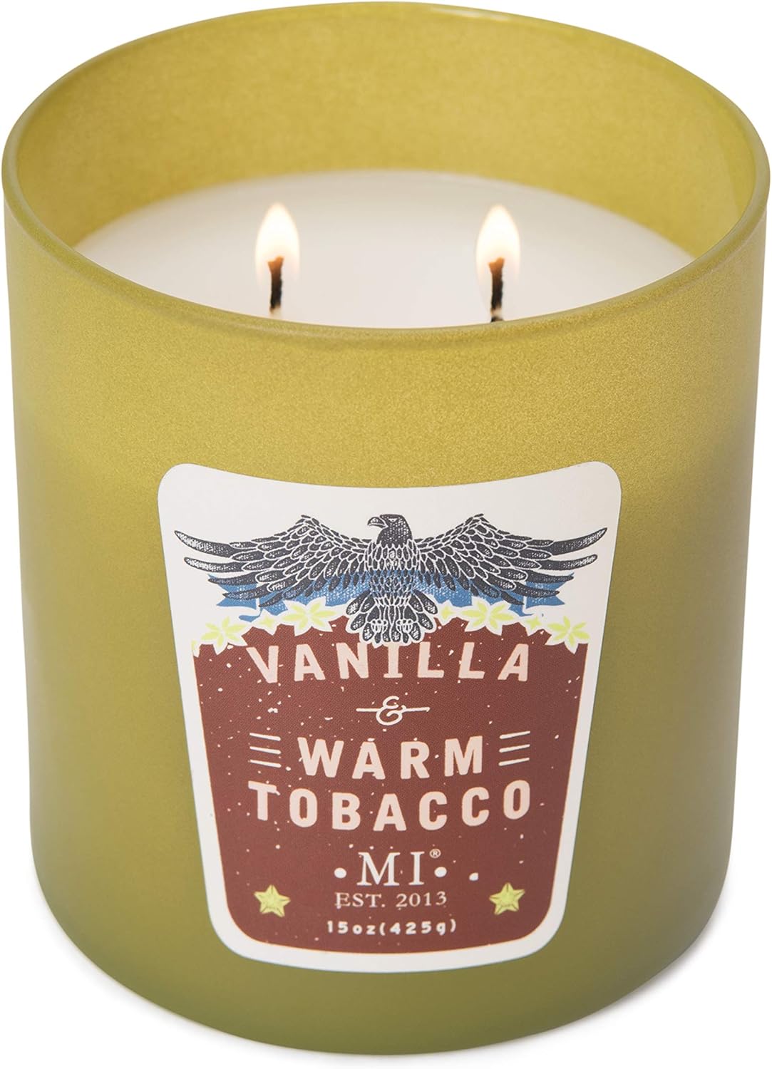 Manly Indulgence Vanilla & Warm Tobacco Scented Jar Candle for Men, 2