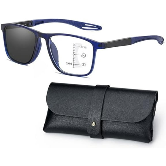 Manly Kicks Reading Glasses Men, ManlyKicks Sports Tr Square Frame Ultra-Light Anti-Blue Light Reading Glasses