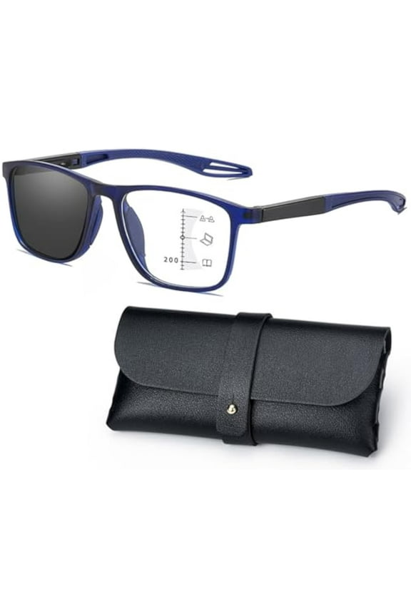 Reading Glasses Men, ManlyKicks Sports Tr Square Frame Ultra-Light Anti-Blue Light Reading Glasses