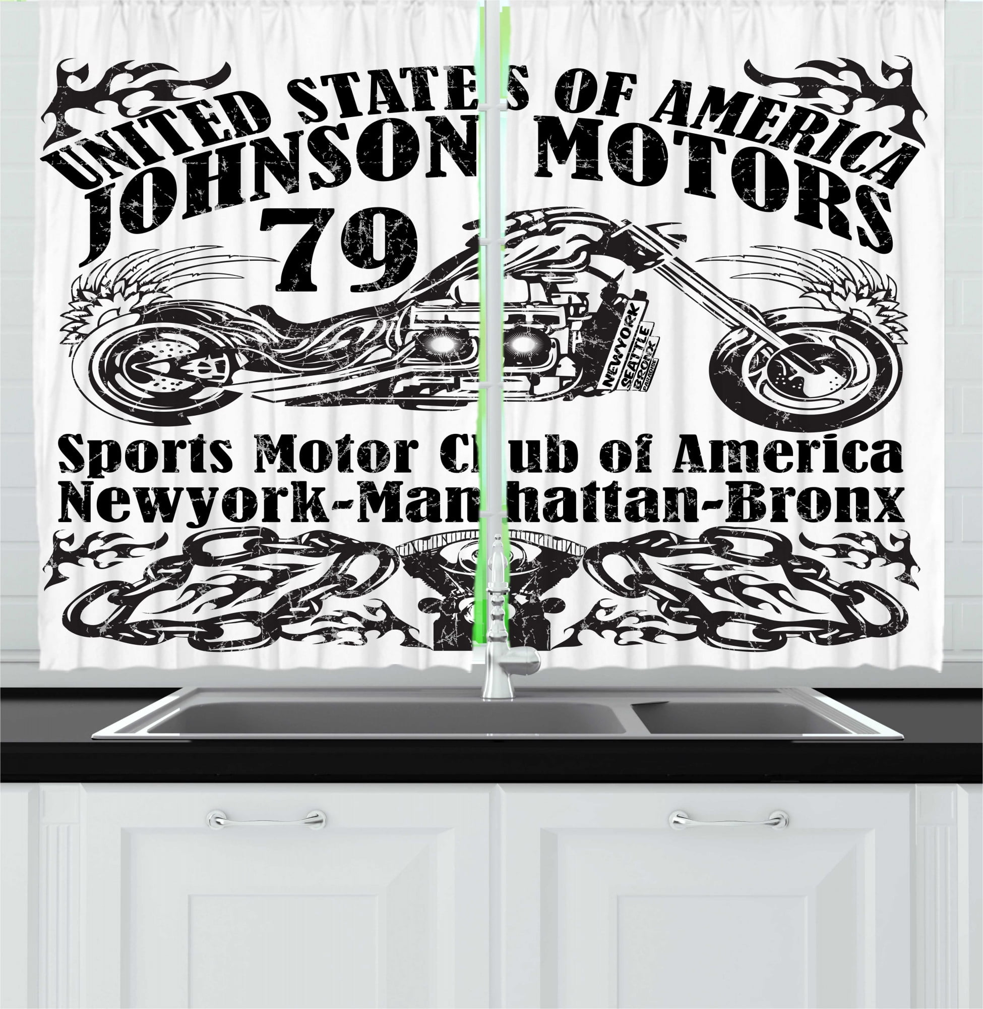 Manly Kitchen Curtains, USA Johnson Motorsports Club in New York