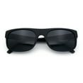 thumbnail image 1 of Manly Mad Dog Gangster All Black Rounded Rectangular Flat Top Sunglasses Matte Black, 1 of 8