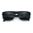 thumbnail image 1 of Manly Mad Dog Gangster All Black Rounded Rectangular Flat Top Sunglasses Shiny Black, 1 of 8