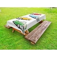 thumbnail image 1 of Manly Outdoor Tablecloth, Collection of Four Classic Car Roadsters Old Fashioned Transportation Illustration, Decorative Washable Fabric Picnic Table Cloth, 58 X 84 Inches,Multicolor, by Ambesonne, 1 of 2
