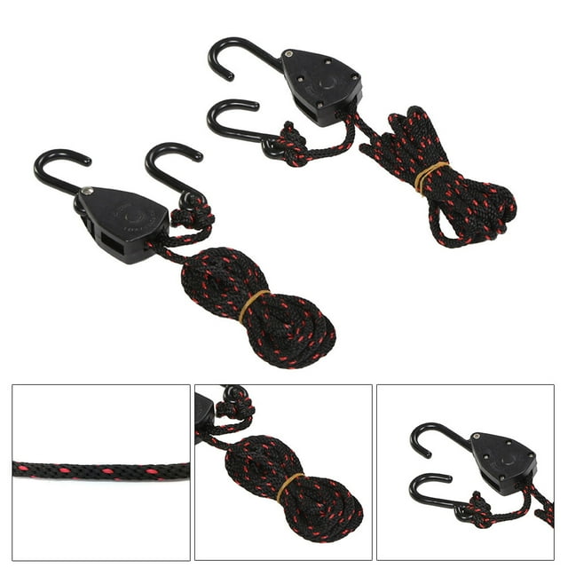 Manmeipuer 2 Pairs Kayak Boat Tie Downs Tie down Straps Adjustable Rope