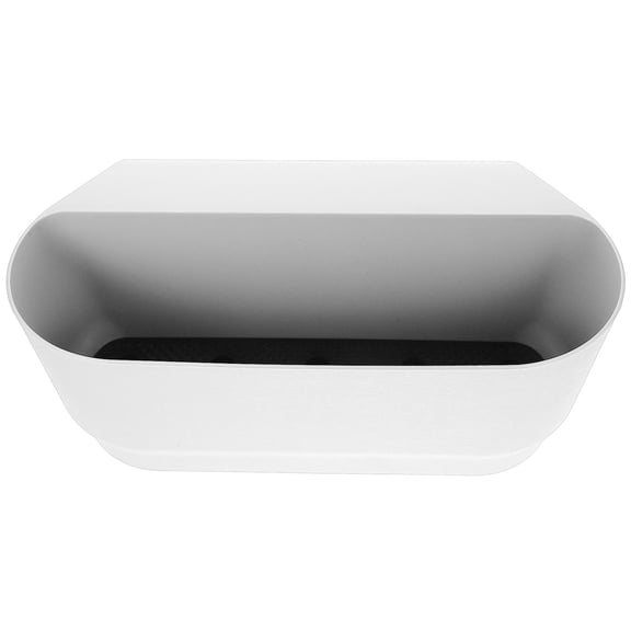 ETEREAUTY Sturdy White Hanging Plant Pot with Fence Railing Planter for Indoor Outdoor Use