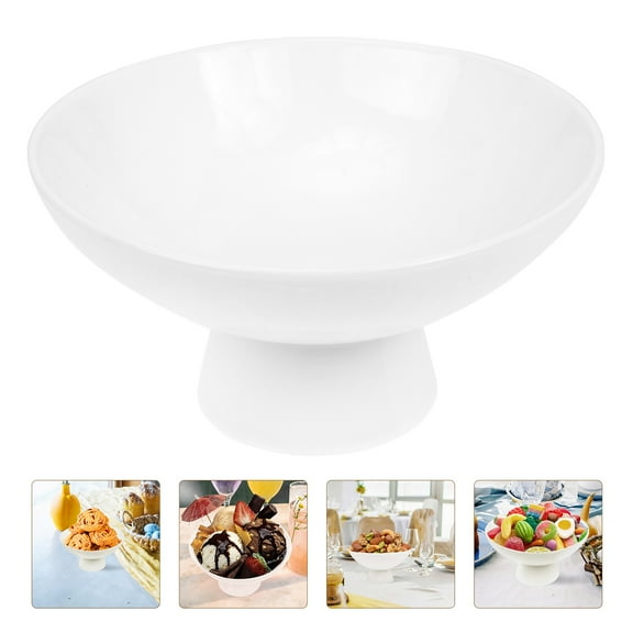 ETEREAUTY Ceramic Snacks Bowl Dessert Fruit Ceramic Bowl White 1Set