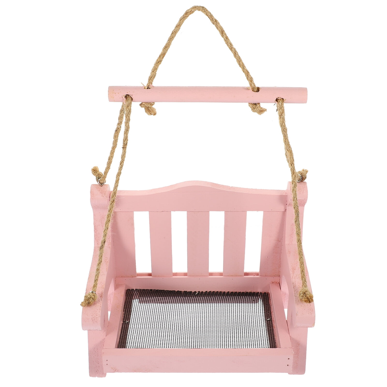 Manmeipuer Outdoor Bird Feeder Wooden Chair Shape Bird Feeder Bird