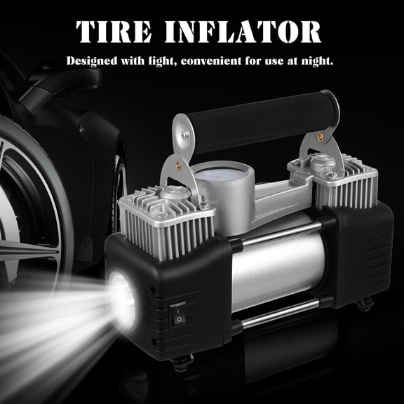 FOXNOVO Portable Car Air Compressor with Quick Inflation and Stable Airflow for Cars Trucks and More 12V