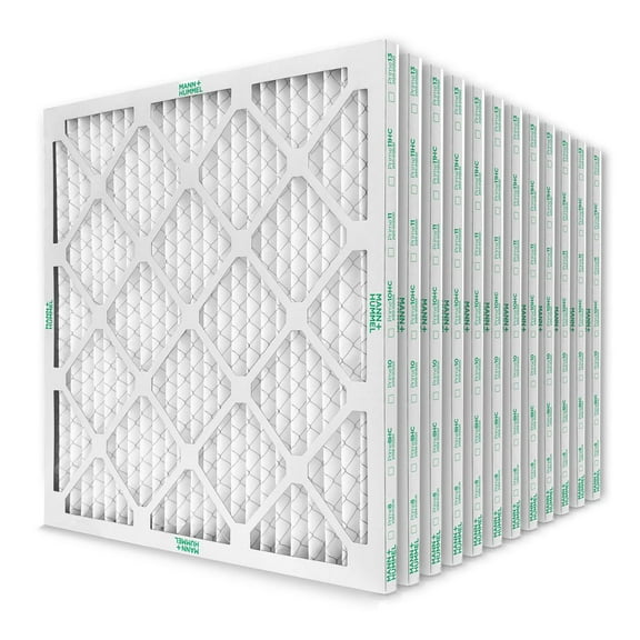 Mann+Hummel 12x12x1 MERV 8 Pleated HVAC AC Furnace Air Filters. Case of 12. (Exact Size: 11.38 x 11.38 x 0.75 Inches)