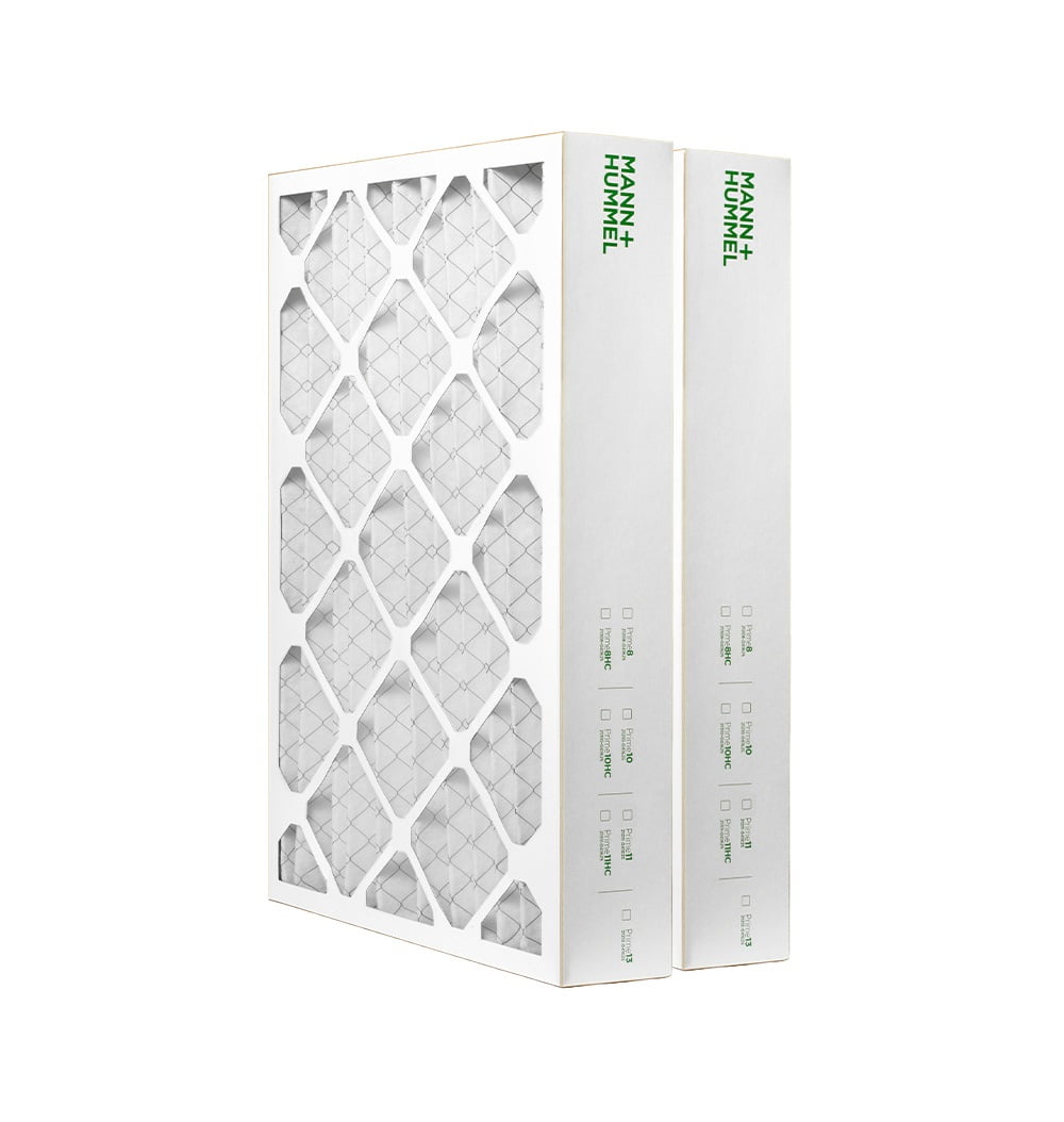Mann+Hummel 16x20x4 MERV 8 Pleated HVAC AC Furnace Air Filters. 2 Pack. (Exact Size: 15.5 x 19.5 x 3.75 Inches)