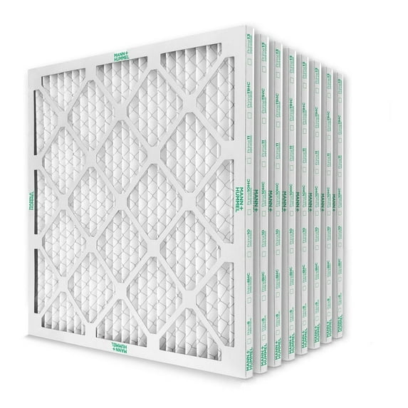Mann+Hummel 20x25x1 MERV 8 Pleated HVAC AC Furnace Air Filters. Box of 8. (Exact Size: 19.5 x 24.5 x 0.75 Inches)