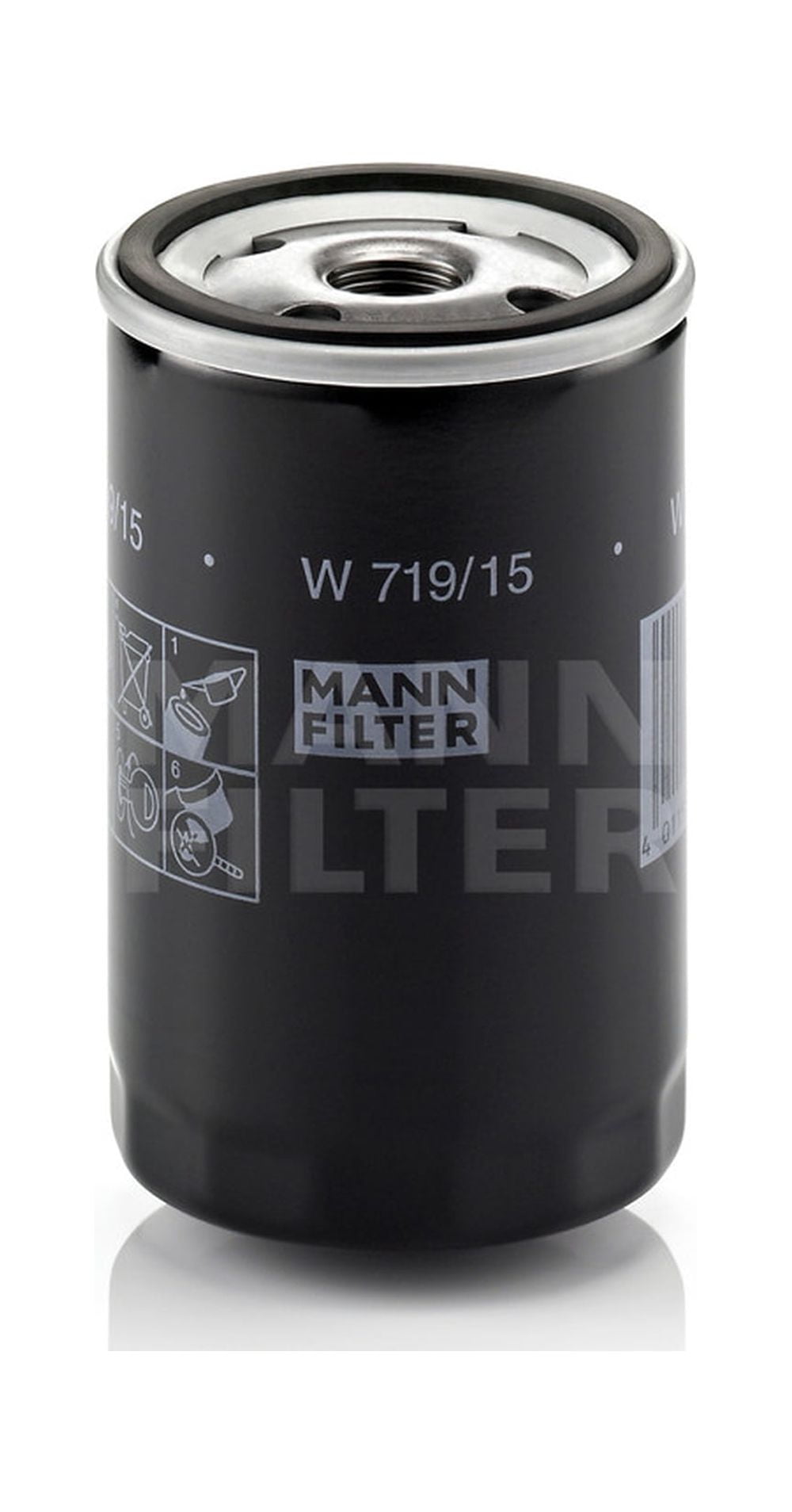 Mann-Hummel W 719/15 - Spin-On Oil Filter Fits select: 1984-1991 BMW 325,  1982-1988 BMW 528 